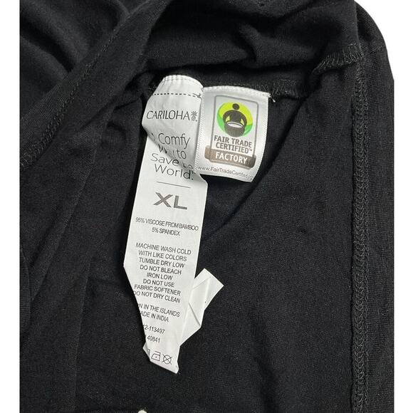 Cariloha Sleepwear Pajama Top Bamboo Viscose Button Up Long Sleeve Size XL NWT - Picture 10 of 11